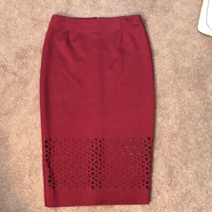 NWT burgundy skirt